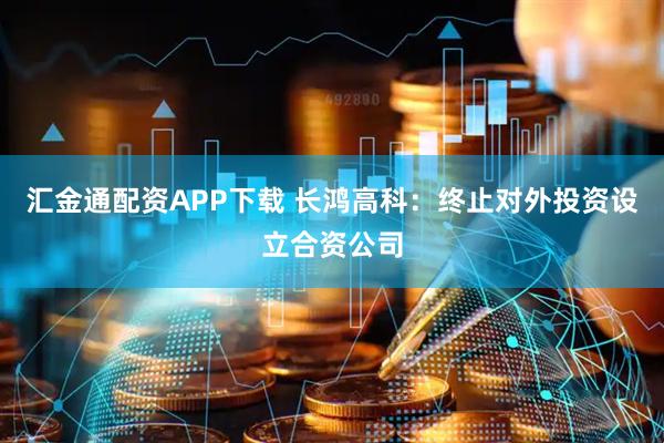 汇金通配资APP下载 长鸿高科：终止对外投资设立合资公司