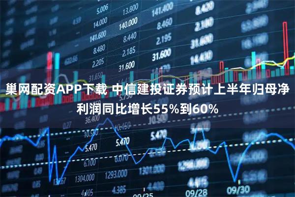 巢网配资APP下载 中信建投证券预计上半年归母净利润同比增长55%到60%